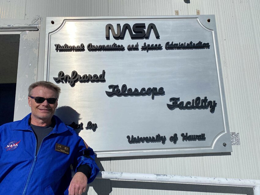 Highlands Ranch High School science teacher, Warren Berg, at the Infrared Telescope Facility in Hawaii as part of the SETI Institute's Astronomy Activation Ambassadors program.